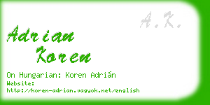 adrian koren business card